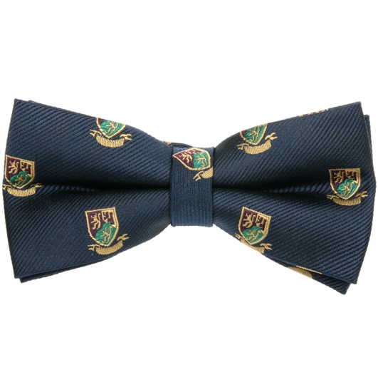 Dark Blue Bow Tie Heraldic Shield