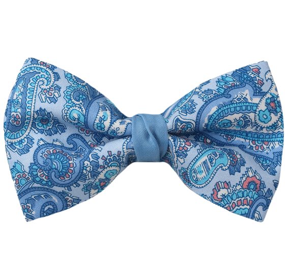 Blue Bow Tie with Paisley