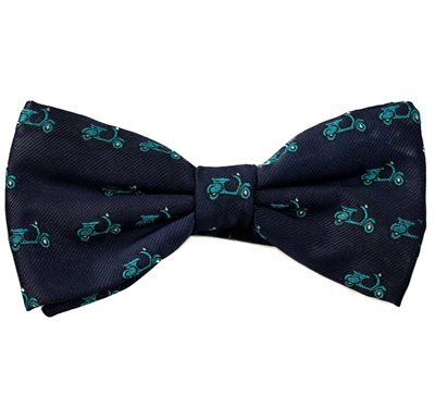 Dark Blue with Green Scooter Bow Tie
