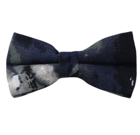 Blue and Grey Bow Tie