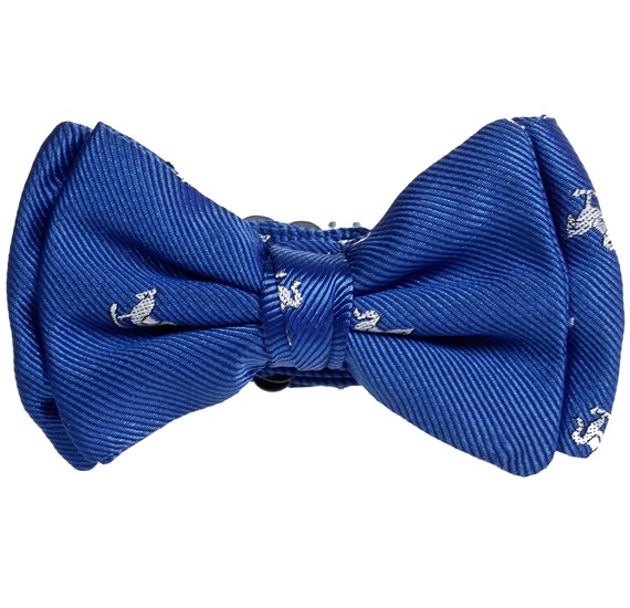 Royal Blue Baby's Bow Tie with White Horses
