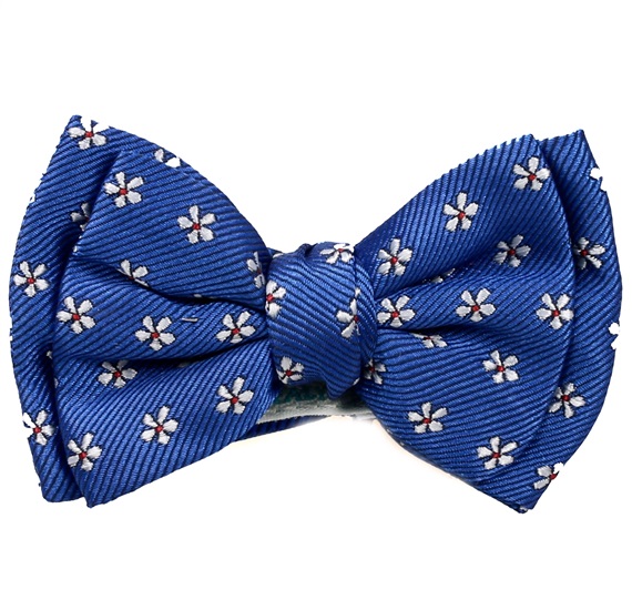 Royal Blue Baby's Bow Tie with Daisies