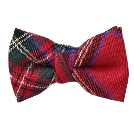 Red and Green Checked Baby's Bow Tie