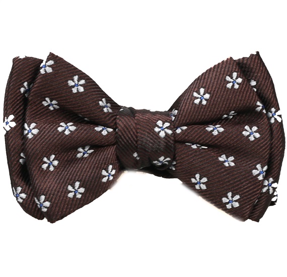 Brown Baby's Bow Tie with Daisies