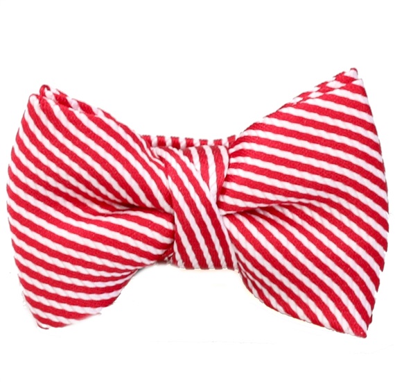 Red and White Stripes Baby's Bow Tie