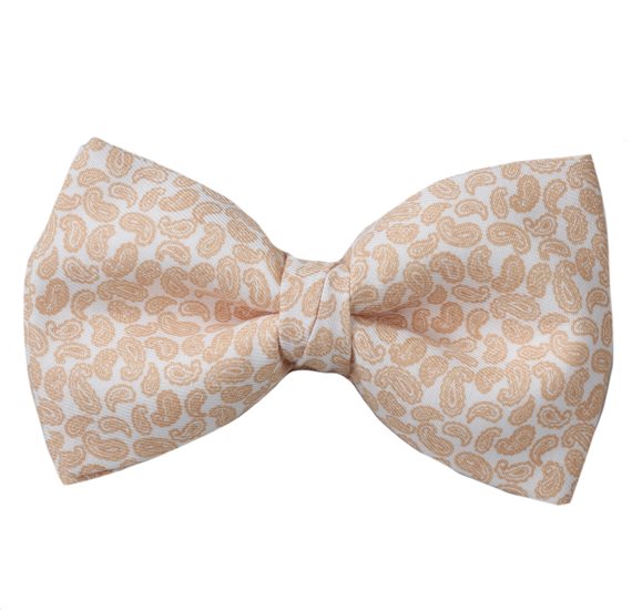 Bow Tie with Beige Paisley