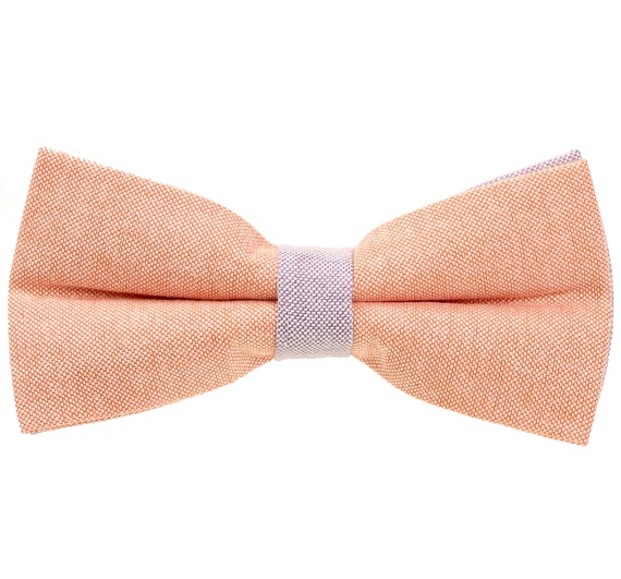 Salmon and Mauve Bow Tie