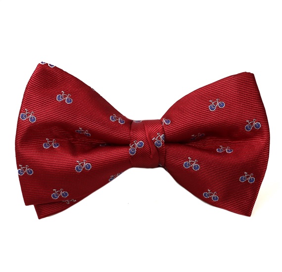 Red Bicycle Bow Tie