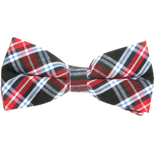 Red, Black and Blue Tartan Bow Tie