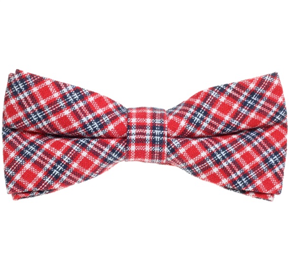 Red and Blue Tartan Bow Tie