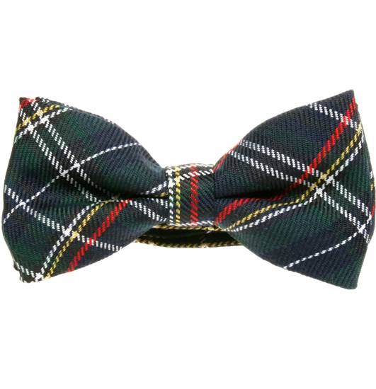 Green, Blue and White Tartan Bow Tie