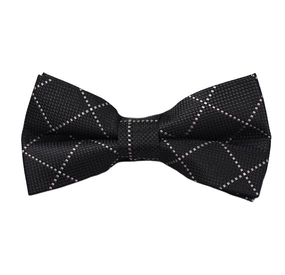 Black Checks Bow Tie