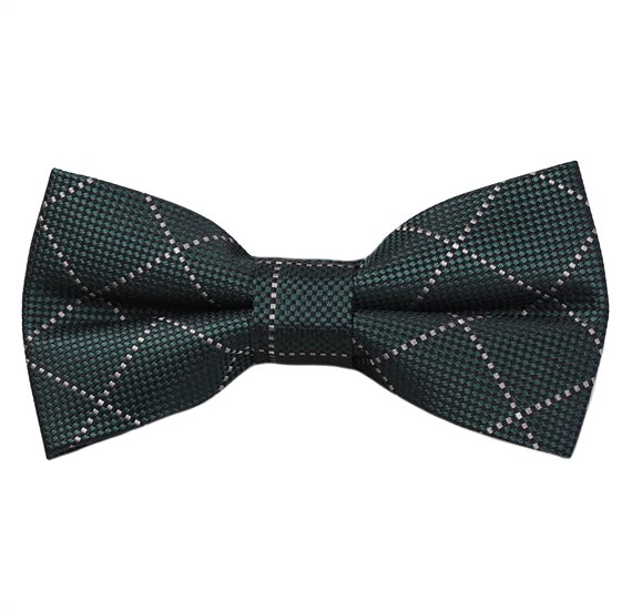 Dark Green Checks Bow Tie