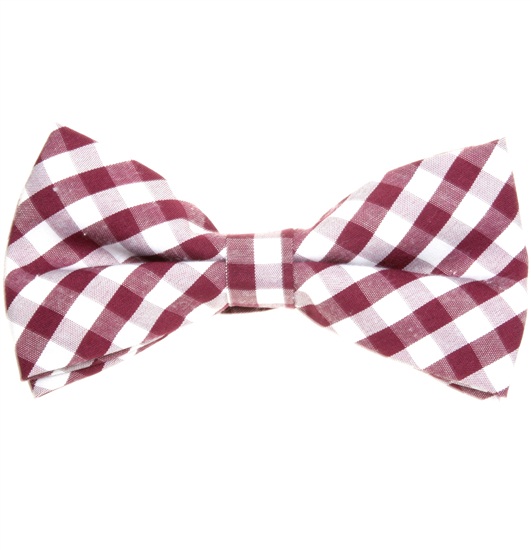 Bordeaux Vichy Checks Bow Tie