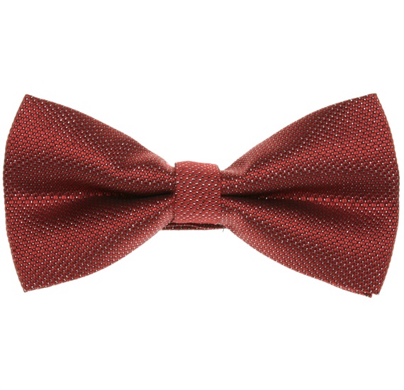 Red and Silver Dress Bow Tie
