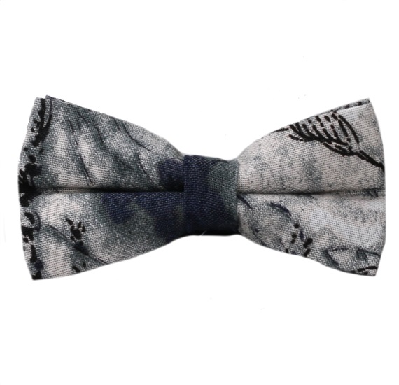 Grey and Black Bow Tie