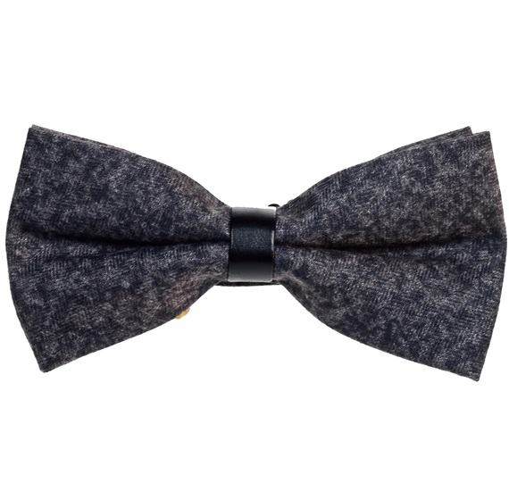 Grey Bow Tie Spike Woven