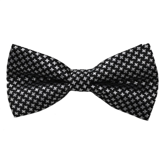 Black Bow Tie with White Drawings