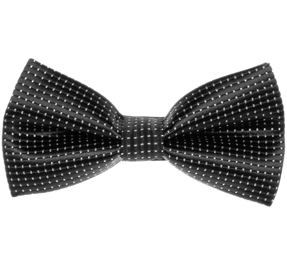 Black Bow Tie with White Dots