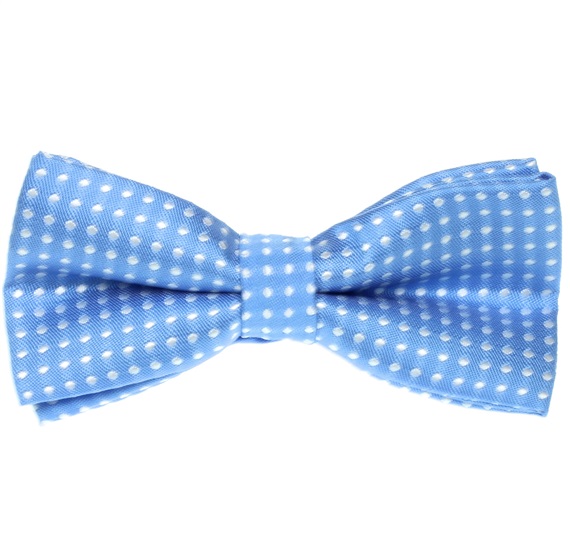 Boy's Sky Blue Bow Tie Dots