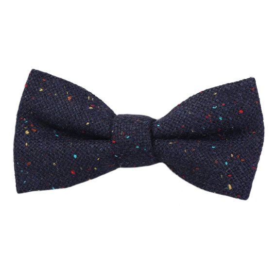 Jasbiated Blue Boy's Bow Tie with Colors