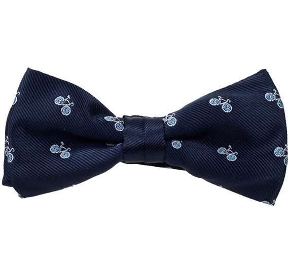 Boy's Blue Bow Tie with Bikes