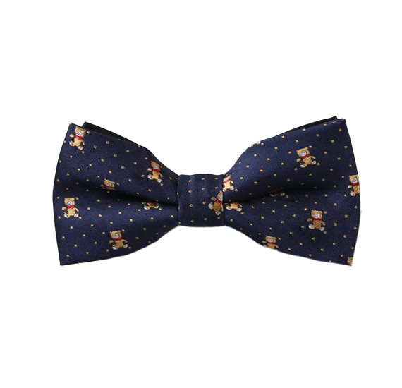Boy's Blue Bow Tie with Teddy Bear
