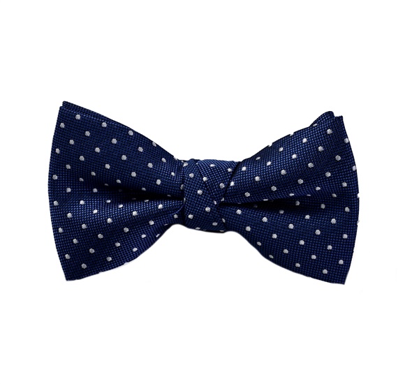 Boy's Blue Bow Tie with Dots