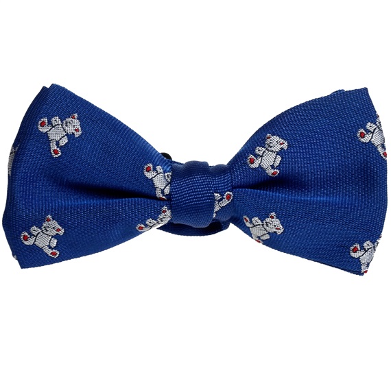 Boy's Royal Blue Bow Tie with Teddy Bears