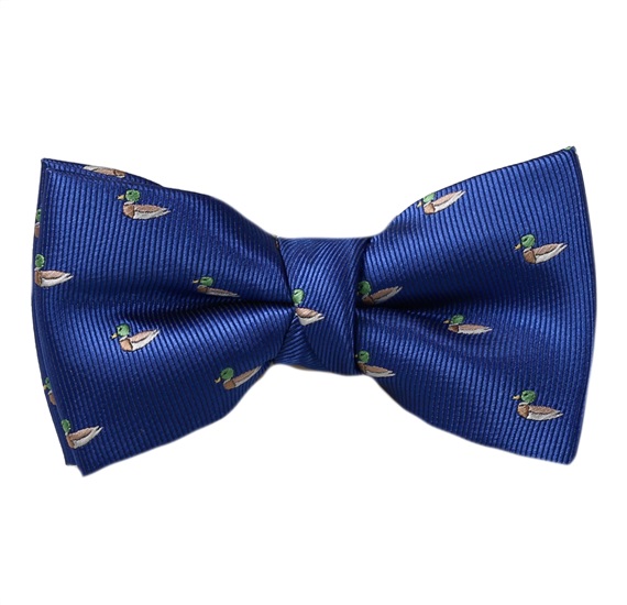 Boy's Royal Blue Bow Tie with Ducks