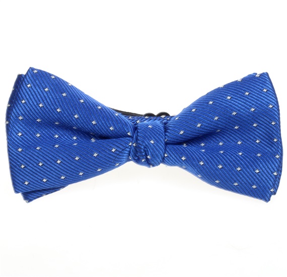 Boy's Royal Blue Bow Tie with Dots
