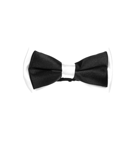 Boy's Black and White Bow Tie