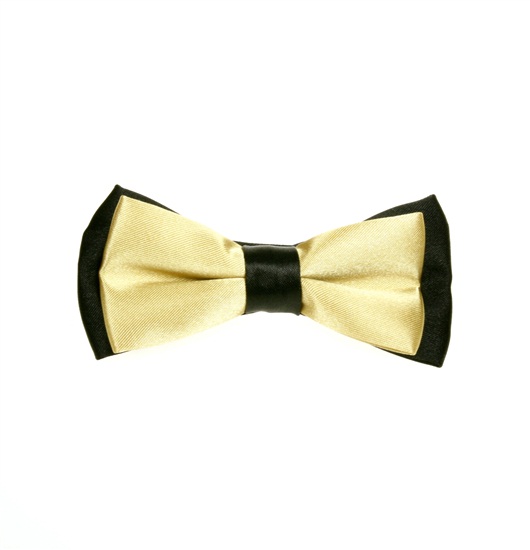 Boy's Black and Sand Bow Tie