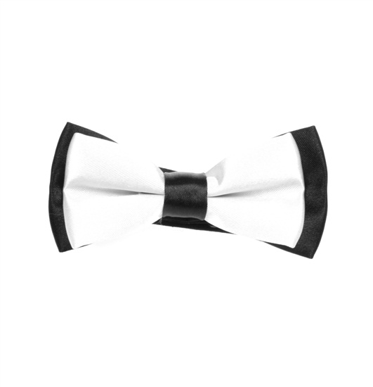 Boy's Black and White Bow Tie
