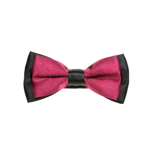 Boy's Black and Burgundy Bow Tie