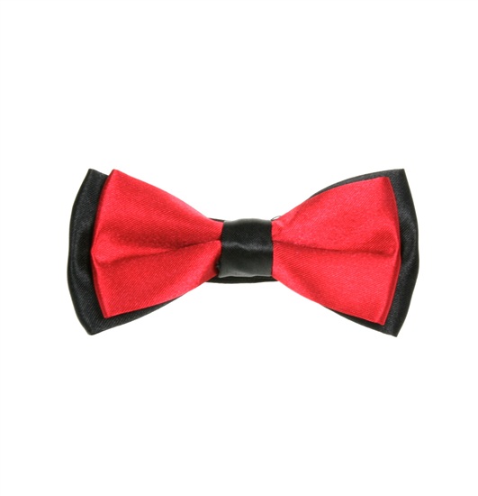 Boy's Black and Garnet Bow Tie