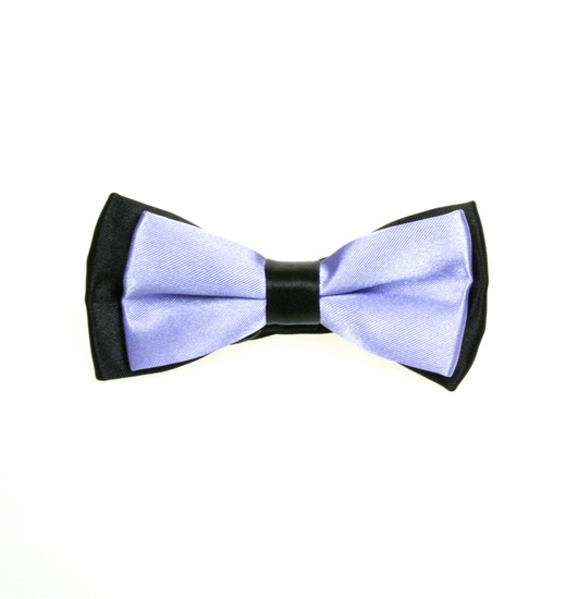 Boy's Black and Mauve Bow Tie
