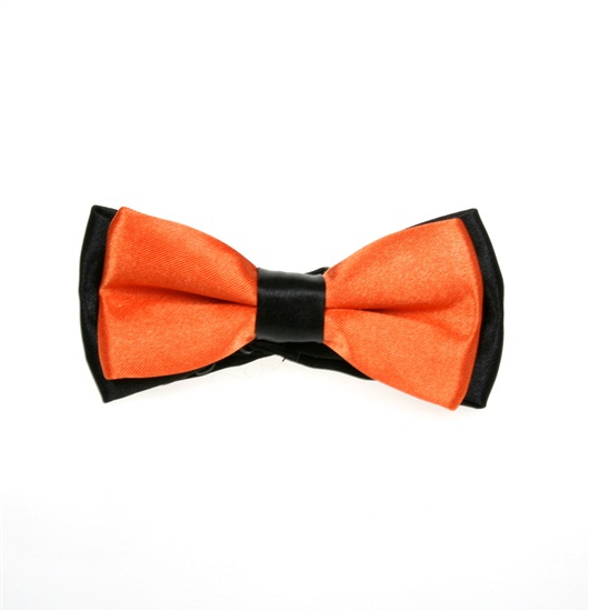 Boy's Black and Orange Bow Tie