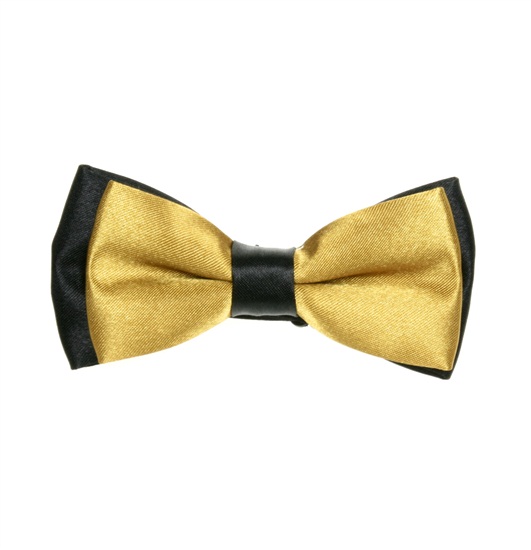 Boy's Black and Ocher Bow Tie