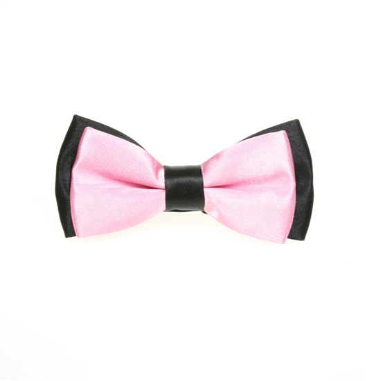 Boy's Black and Pink Bow Tie