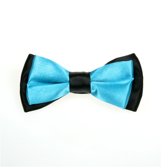 Boy's Black and Turquoise Bow Tie