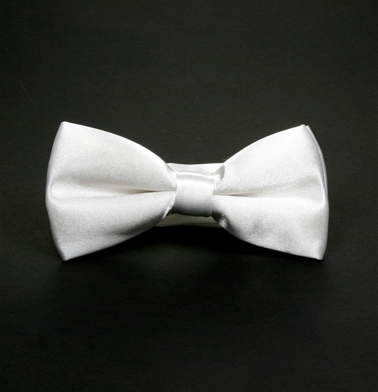 Boy's White Bow Tie