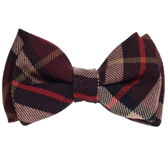 Boy's Brown Tartan Bow Tie
