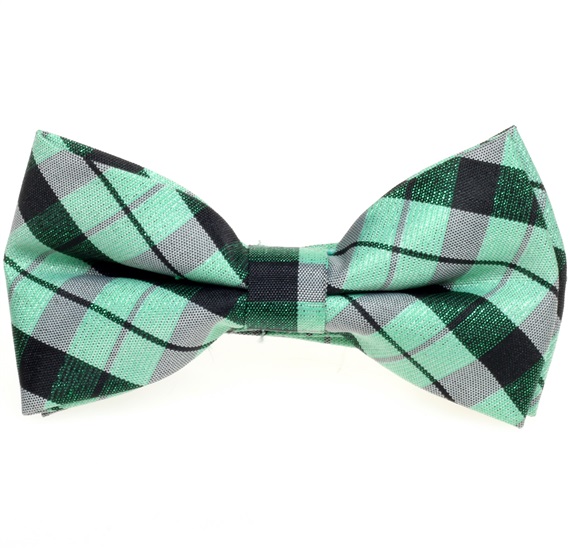 Boy's Green Tartan Bow Tie
