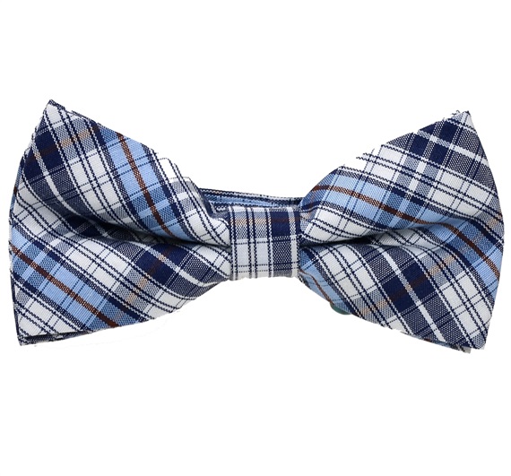 Boy's Blue Tartan Bow Tie