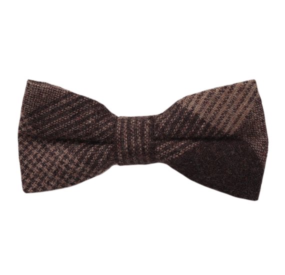 Brown Tartan Boy's Bow Tie