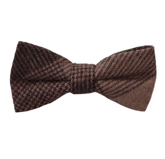 Brown Tartan Boy's Bow Tie