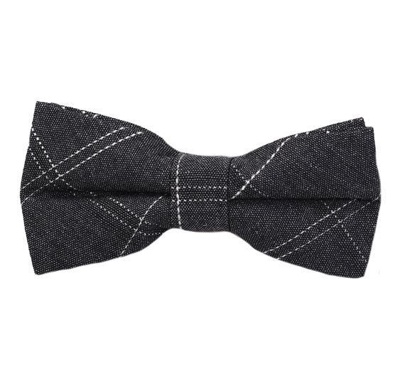 Grey Square Boy's Bow Tie