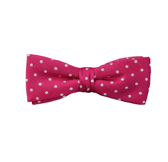Boys' Magenta with Dots Bow Tie