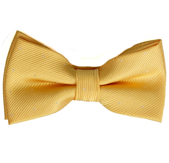 Boy's Yellow Bow Tie with Dots